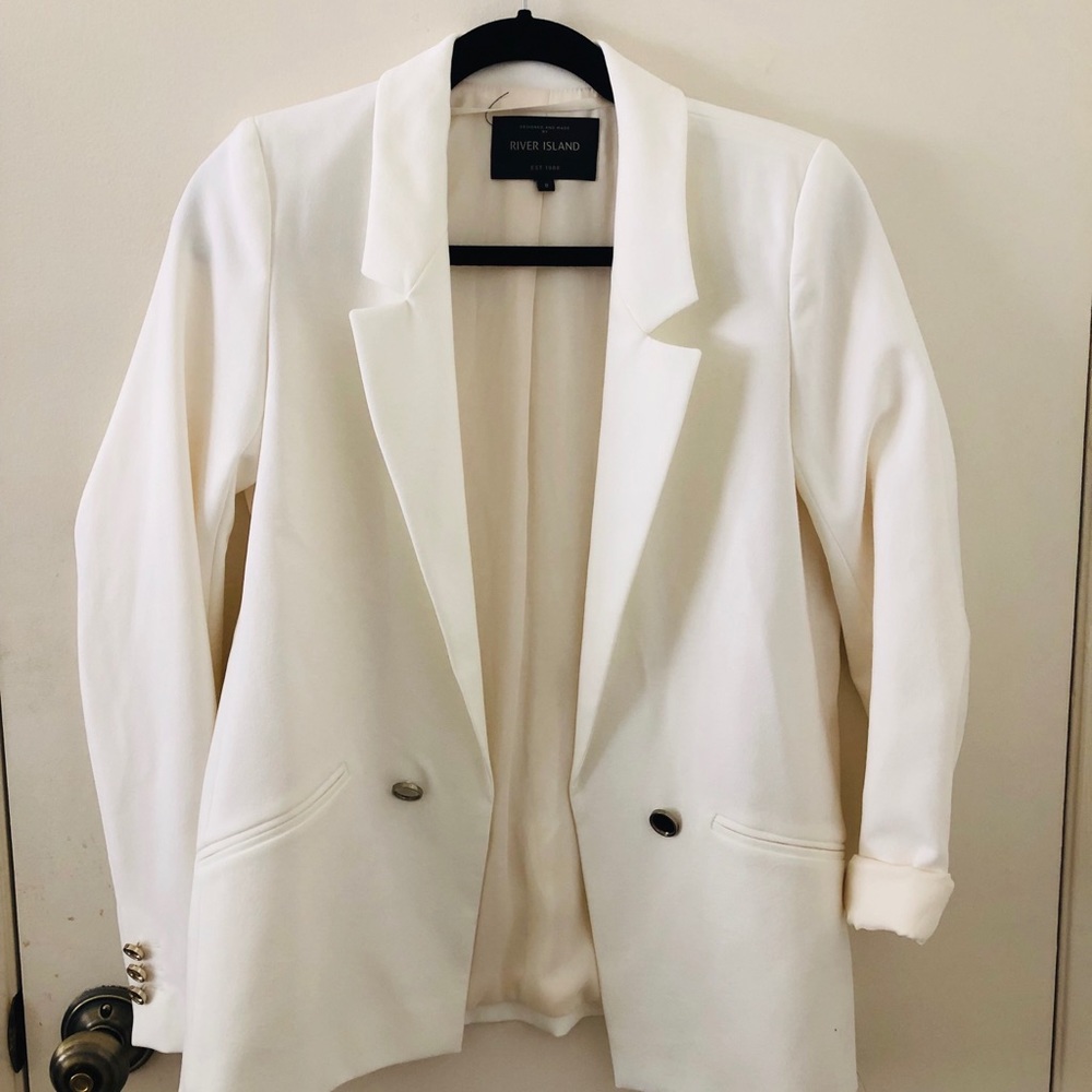 Modern White Blazer